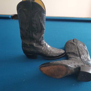Panhandle Slim Full Quill Ostrich Cowboy Boots